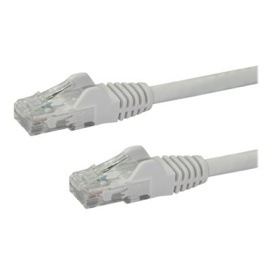 StarTech.com 2m CAT6 Ethernet Cable, 10 Gigabit Snagless RJ45 650MHz 100W PoE Patch Cord, CAT 6 10GbE UTP Network Cable w/Strain Relief, White, Fluke Tested/Wiring is UL Certified/TIA - Category 6 - 24AWG (N6PATC2MWH) - Patch kabel - RJ-45 (M) do RJ-45 (M) - 2 m - UTP - CAT 6 - provedení bez hrbolku - bílá