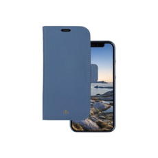 dbramante1928 New York - Pouzdro s klopou pro mobilní telefon - detachable magnetic back-cover - kuže Saffiano - Um blue - pro Apple iPhone 13 Pro Max