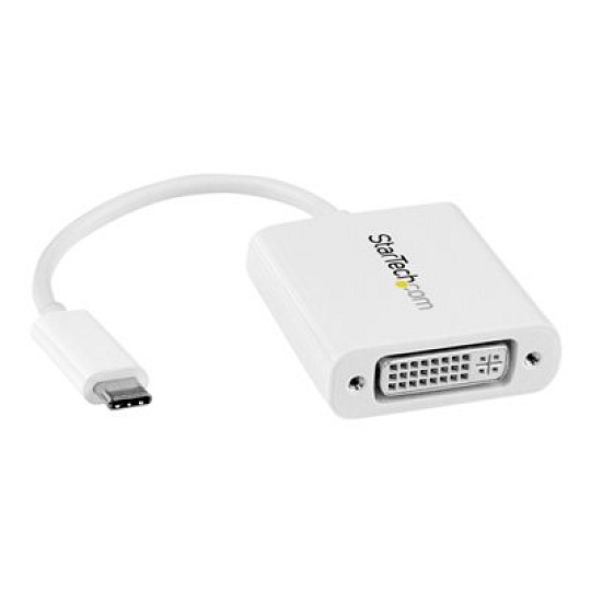 StarTech USB C to DVI Adapter - White - 1920x1200 - USB Type C Video Converter for Your DVI D Display / Monitor / Projector (CDP2DVIW) - Externí video adaptér - USB-C - DVI - bílá - pro P/N: TB4CDOCK