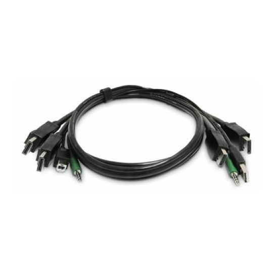 StarTech.com - Kabel klávesnice / videa / myši (KVM) - kompatibilní s TAA - USB typ A, audio jack 3,5 mm, DisplayPort (M) do USB Type B, audio jack 3,5 mm, DisplayPort (M) - 1.8 m