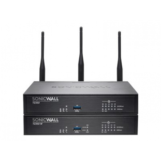 SonicWall TZ350 Wireless-AC - Advanced Edition - bezpečnostní zařízení - GigE - Wi-Fi 5 - 2.4 GHz, 5 GHz - SonicWALL Secure Upgrade Plus Program (2 roky)