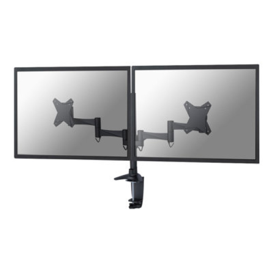 Neomounts by Newstar FPMA-D1330D - Montážní sada - full-motion - pro 2 LCD displeje - černá - velikost obrazovky: 10"-27" - upevnění svorkou, průchodka, upevnitelné na stůl