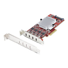 StarTech.com 4-Port USB Type-C PCIe Card, USB-C 10Gb, 4x Controllers, TAA - USB adaptér - PCIe 3.0 x4 nízký profil - USB-C 3.2 Gen 2 x 4 - kompatibilní s TAA