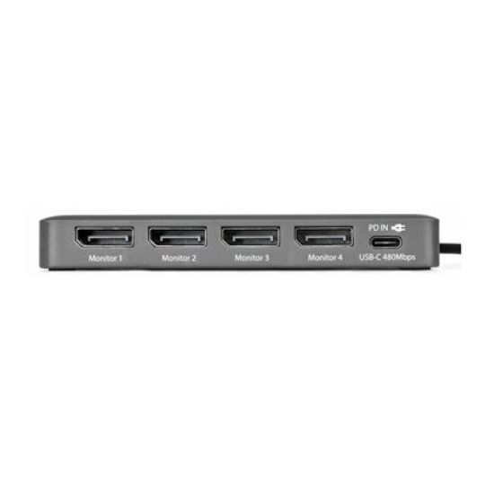 StarTech.com - Dokovací stanice - USB-C / Displayport - 4 x DP - kompatibilní s TAA