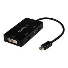 Startech 3 in 1 Mini DisplayPort Adapter - 1080p - Mini DP / Thunderbolt to HDMI / VGA / DVI Splitter for Your Monitor (MDP2VGDVHD) - Video adaptér - Mini DisplayPort s piny (male) do HD-15 (VGA), DVI-D, HDMI se zdírkami (female) - 27 cm - cerná - aktivní, podpora 1920 x 1200 (WUXGA) - pro P/N: DKT31CMDPHPD Startech 3 in 1 Mini DisplayPort Adapter - 1080p - Mini DP / Thunderbolt to HDMI / VGA / DVI Splitter for Your Monitor (MDP2VGDVHD) - Video adaptér - Mini DisplayPort s piny (male) do HD-15 (VGA), DVI-D, HDMI se zdírkami (female) - 27 cm - cerná - aktivní, podpora 1920 x 1200 (WUXGA) - pro P/N: DKT31CMDPHPD