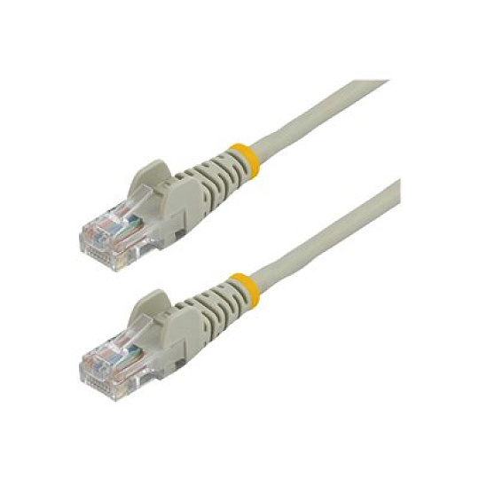 Startech 0.5m Gray Cat5e / Cat 5 Snagless Ethernet Patch Cable 0.5 m - Patch kabel - RJ-45 (M) do RJ-45 (M) - 50 cm - UTP - CAT 5e - provedení bez hrbolku, licna - šedá