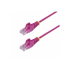 Startech 1.5m Pink Slim CAT6 Ethernet Cable, Snagless, 28AWG, LSZH - Patch kabel - RJ-45 (M) do RJ-45 (M) - 1.5 m - 3.6 mm - UTP - CAT 5/5e/6 - IEEE 802.3bt - neobsahuje halogen, provedení bez hrbolku - ružová