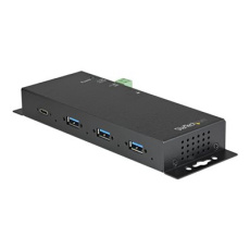 StarTech.com 4 Port USB C Hub 10Gbps - Metal Industrial USB 3.2/3.1 Gen 2 Type-C Hub - 3A/1C - USB-C or USB-A Host - Mountable - ESD/Surge (HB31C3A1CME) - Rozbocovac - 1 x USB-C + 3 x USB 3.1 - desktop - AC 110 - 230 V
