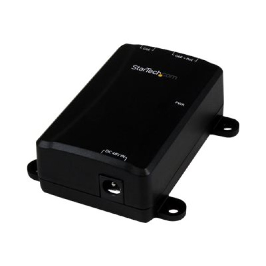 StarTech.com 1 Port Gigabit Midspan - PoE+ Injector - 802.3at and 802.3af - Wall-Mountable Power over Ethernet Injector Adapter (POEINJ1GW) - Dávkovac energie - 30 Watt