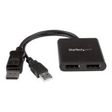 StarTech.com 2-Port Multi Monitor Adapter, DisplayPort 1.2 MST Hub, Dual 4K 30Hz or 1080p, USB Bus Powered, Video Splitter for Extended Desktop Mode on Windows Only, DP to 2x DP MST Hub - Multi Stream Transport (MSTDP122DP) - Separátor video - 2 x DisplayPort - desktop - pro P/N: SV231DPU34K StarTech.com 2-Port Multi Monitor Adapter, DisplayPort 1.2 MST Hub, Dual 4K 30Hz or 1080p, USB Bus Powered, Video Splitter for Extended Desktop Mode on Windows Only, DP to 2x DP MST Hub - Multi Stream Transport (MSTDP122DP) - Separátor video - 2 x DisplayPort - desktop - pro P/N: SV231DPU34K