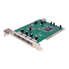 StarTech.com 7 Port PCI USB Card Adapter - PCI to USB 2.0 Controller Adapter Card - Full Profile Expansion Card (PCIUSB7) - USB adaptér - PCI - USB, USB 2.0 - 7 porty