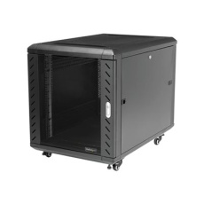 StarTech.com 12U AV Rack Cabinet - Network Rack with Glass Door - 19 inch Computer Cabinet for Server Room or Office (RK1236BKF) - Rozvadec stojanový skrín - cerná - 12U - 36"