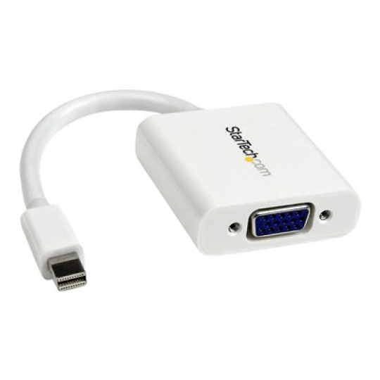 StarTech.com Mini DisplayPort to VGA Adapter - White - 1080p - Thunderbolt to VGA Monitor Adapter - Mini DP to VGA Converter (MDP2VGAW) - Nástroj pro prevod videa - VGA - DisplayPort - bílá