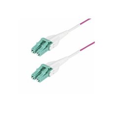 StarTech.com 50m (164ft) LC/LC (UPC) OM4 Multimode Fiber Optic Cable - Patch kabel - LC/UPC duplex vícevidový (M) do LC/UPC duplex vícevidový (M) - 50 m - 50 m - 1.6 mm - optické vlákno - duplex - 50 / 125 mikron - OM4 - OFNR - spojka - fialová Erika