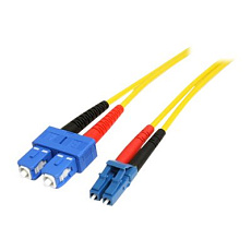 Startech 1m Fiber Optic Cable - Single-Mode Duplex 9/125 - LSZH - LC/SC - OS1 - LC to SC Fiber Patch Cable (SMFIBLCSC1) - Sítový kabel - jednoduchý režim LC (M) do jednoduchý režim SC (M) - 1 m - 1 m - optické vlákno - duplex - pro P/N: SFPGLCSXMMST