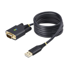StarTech.com 6.6ft (2m) USB to Serial Adapter Cable, COM Retention, RS232 - USB / sériový kabel - USB (M) do DB-9 (M) šroubovací - 2 m - lisovaný, drsný - černá