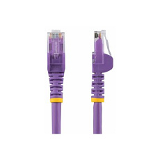 Startech 1.5m CAT6 Ethernet Cable, 10 Gigabit Snagless RJ45 650MHz 100W PoE Patch Cord, CAT 6 10GbE UTP Network Cable w/Strain Relief, Purple, Wiring is UL Certified/TIA - Category 6 - 24AWG (N6PATC150CMPL) - Patch kabel - RJ-45 (M) do RJ-45 (M) - 1.5 m - UTP - CAT 6 - provedení bez hrbolku - purpurová