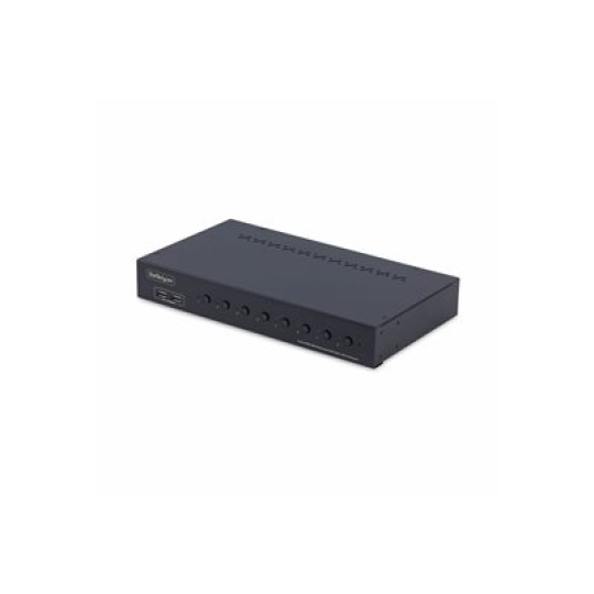 StarTech.com 8-Port HDMI KVM Switch w/1U Rack Mount Kit, 4K 60Hz - Prepínac KVM - 8 x KVM port(s) - 1 místní uživatel - desktop - kompatibilní s TAA
