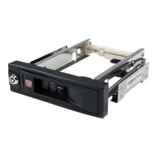 StarTech.com 5.25in Trayless Hot Swap Mobile Rack for 3.5in Hard Drive - Internal SATA Backplane Enclosure - Lockable drive bay (HSB100SATBK) - Skladovací mobilní rack - 3.5" - černá - pro P/N: 25SAT35HDD, 25SATSAS35HD