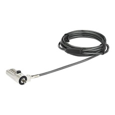 StarTech.com 6.5? (2m) Laptop Cable Lock, 4 Digit Combination Laptop/Desktop Security Cable Lock for Wedge Slot Computers/Laptops, Anti-Theft Vinyl-Coated Steel Combo Cable Lock, Portable - Wedge Slot Laptop Lock (LTLOCKNBL) - Bezpečnostní kabelový zámek - stříbrná, černá - 2 m - kompatibilní s TAA StarTech.com 6.5? (2m) Laptop Cable Lock, 4 Digit Combination Laptop/Desktop Security Cable Lock for Wedge Slot Computers/Laptops, Anti-Theft Vinyl-Coated Steel Combo Cable Lock, Portable - Wedge Slot Laptop Lock (LTLOCKNBL) - Bezpečnostní kabelový zámek - stříbrná, černá - 2 m - kompatibilní s TAA