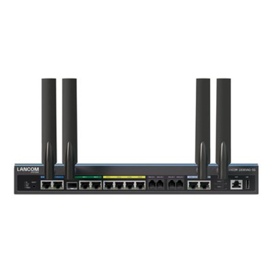 LANCOM 1936VAG-5G - Brána - 1GbE, 5G - LTE - 5G - UMTS B1/B2/B4/B5/B8/B19/ LTE B1/B2/B3/B4/B5/B7/B8/B12/B13/B14/B17/B18/B19/B20/B25/B26/B28/B29/B30/B32/B34/B38/B39/B40/B41/B42/B43/B48/B66/B71 5G n1/n2/n3/n5/n7/n8/n12/n13/n14/n18/n20/n25/n26/n28/n29/n30/n38/n40/n41/n48/n66/n70/n71/n75/n76/n77/n78/n79 - 1U - spravování cloudem k upevnení na regál