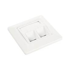 Solarix SX9-2-0-WH - Zásuvka pro podomítkovou instalaci - bílá - 1 souprava - 2 porty Solarix SX9-2-0-WH - Zásuvka pro podomítkovou instalaci - bílá - 1 souprava - 2 porty