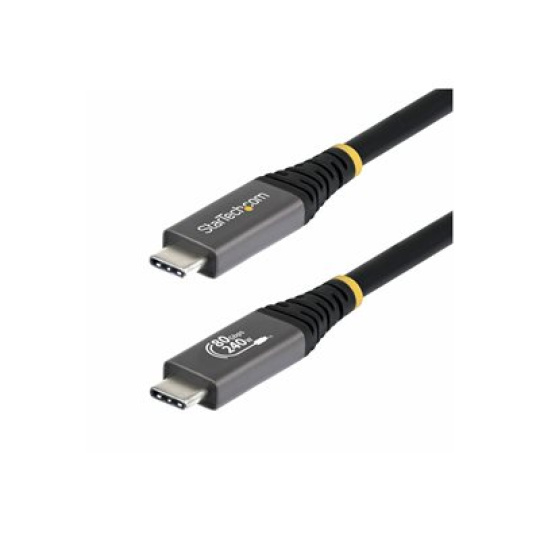 StarTech.com - USB kabel - USB-C (M) do USB-C (M) - USB4 / Thunderbolt / DisplayPort 2.1 - 1.51 m - podpora 4K120Hz, podpora 8K60Hz, technologie Extended Power Range (EPR), podpora napájení Power Delivery 3.1 - cerná