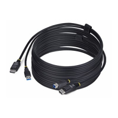 StarTech.com 10ft (3m) DisplayPort and USB 5Gbps KVM Cable - Kabel klávesnice / videa / myši (KVM) - USB typ A, DisplayPort (M) do USB Type B, DisplayPort (M) - 3 m - podpora 4K60Hz, podpora HDR10 - cerná
