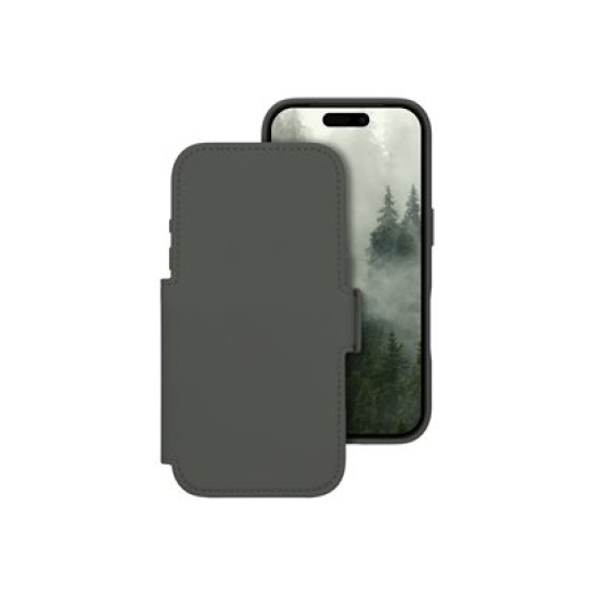 dbramante1928 Lynge - Pouzdro s klopou pro mobilní telefon - kompatibilita s MagSafe - forest shadow