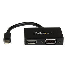StarTech Mini DisplayPort to HDMI and VGA - 2 in 1 Travel Adapter - Mini DisplayPort to VGA Adapter - Mini DP to HDMI Dongle - Monitor Adapter (MDP2HDVGA) - Nástroj pro prevod videa - DisplayPort - HDMI, VGA - cerná StarTech Mini DisplayPort to HDMI and VGA - 2 in 1 Travel Adapter - Mini DisplayPort to VGA Adapter - Mini DP to HDMI Dongle - Monitor Adapter (MDP2HDVGA) - Nástroj pro prevod videa - DisplayPort - HDMI, VGA - cerná