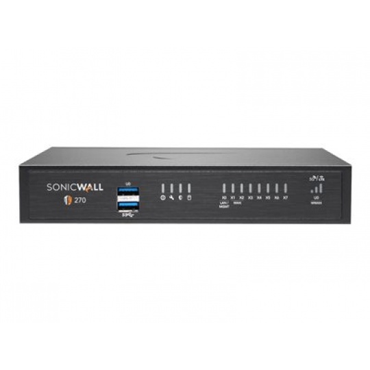 SonicWall TZ270 - Advanced Edition - bezpečnostní zařízení - GigE - SonicWALL Secure Upgrade Plus Program (3 roky) - desktop