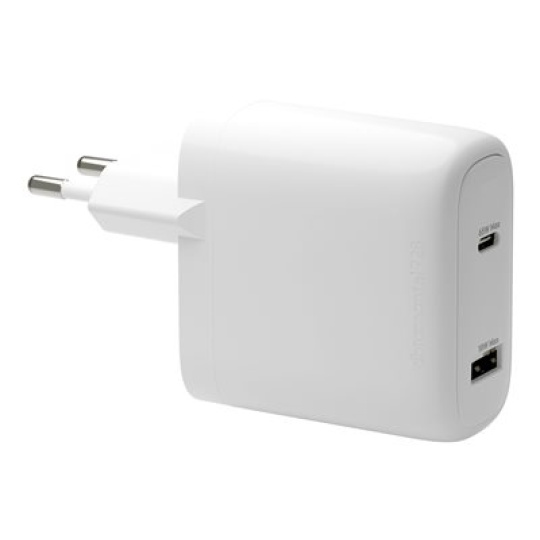 dbramante1928 re-charge - Sítový adaptér - 65 Watt - 2 výstupní konektory (24 pin USB-C, USB) - bílá - Evropa