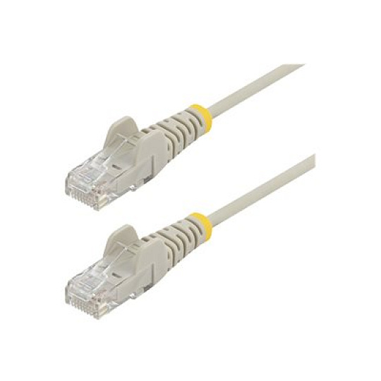 Startech 2m Slim LSZH CAT6 Ethernet Cable, 10 Gigabit Snagless RJ45 100W PoE Patch Cord, CAT 6 10GbE UTP Network Cable w/Strain Relief, Grey, ETL, Low Smoke Zero Halogen - Category 6 - 28AWG (N6PAT200CMGRS) - Patch kabel - RJ-45 (M) do RJ-45 (M) - 2 m - CAT 6 - provedení bez hrbolku - šedá