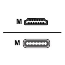 Crestron FT2A-CBL-PT Series - Kabel adaptéru - 24 pin USB-C s piny (male) do HDMI s piny (male) - 2.4 m - podporuje 4K - pro P/N: FT2-202-ELEC-PTL-B, FT2-500-ELEC-PTL-B