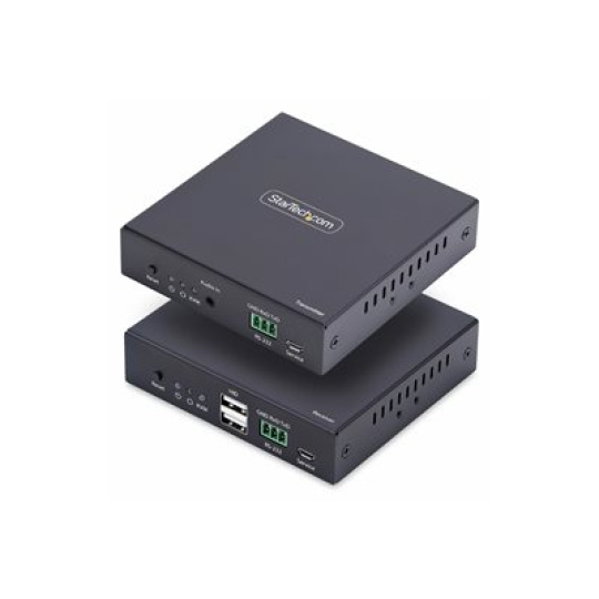 StarTech.com HDMI KVM Extender Over IP Network, 4K 60Hz, Driverless - Transmitter and receiver Kit - video/audio/USB extendér - HDMI