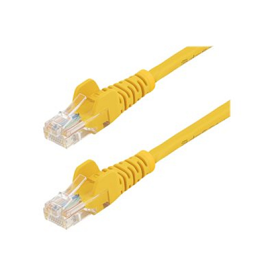 Startech 3m Yellow Cat5e / Cat 5 Snagless Patch Cable - Patch kabel - RJ-45 (M) do RJ-45 (M) - 3 m - UTP - CAT 5e - lisovaný, provedení bez hrbolku - žlutá
