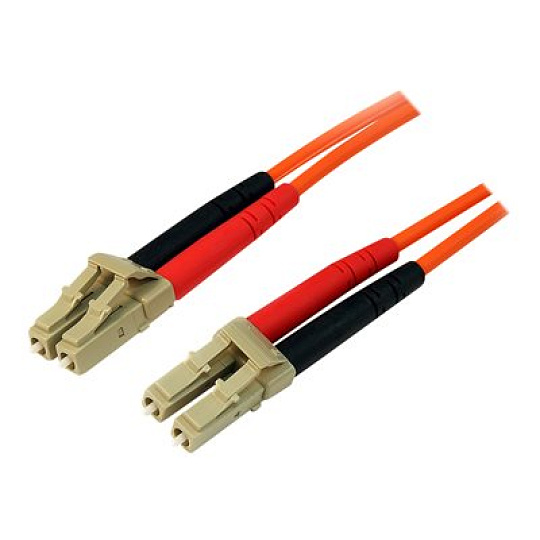 Startech 15m Fiber Optic Cable - Multimode Duplex 50/125 - LSZH - LC/LC - OM2 - LC to LC Fiber Patch Cable - Sítový kabel - multirežim LC (M) do multirežim LC (M) - 15 m - 15 m - optické vlákno - duplex - 50 / 125 mikron - oranžová