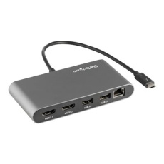 StarTech.com Thunderbolt 3 Mini Dock - Portable Dual Monitor w/HDMI 4K 60Hz - 2X USB-A Hub (3.2/2.0), GbE - 28cm Cable - TB3 Multiport Adapter - Mac/Windows - Upgraded Version of TB3DKM2HD (TB3DKMHDL) - Dokovací stanice - Thunderbolt 3 - 2 x HDMI - 1GbE