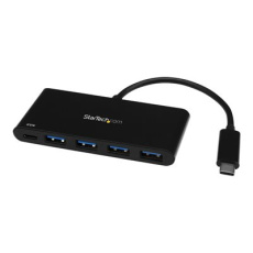 StarTech.com 4 Port USB C Hub with 4 USB Type-A Ports (USB 3.0 SuperSpeed 5Gbps), 60W Power Delivery Passthrough Charging, USB 3.1 Gen 1/USB 3.2 Gen 1 Laptop Hub Adapter, MacBook, Dell - Windows/macOS/Linux (HB30C4AFPD) - Rozbočovač - 4 x SuperSpeed USB 3.0 - desktop