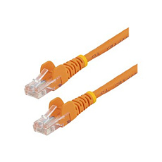 Startech CAT5e Cable - 10 m Orange Ethernet Cable - Snagless - CAT5e Patch Cord - CAT5e UTP Cable - RJ45 Network Cable - Patch kabel - RJ-45 (M) do RJ-45 (M) - 10 m - UTP - CAT 5e - provedení bez hrbolku, licna - oranžová
