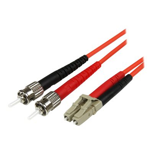 Startech 5m Fiber Optic Cable - Multimode Duplex 50/125 - LSZH - LC/ST - OM2 - LC to ST Fiber Patch Cable - Patch kabel - ST nekolik režimu (M) do multirežim LC (M) - 5 m - 5 m - optické vlákno - duplex - 50 / 125 mikron - OM2 - lisovaný - oranžová - pro P/N: MCM1110MMLC