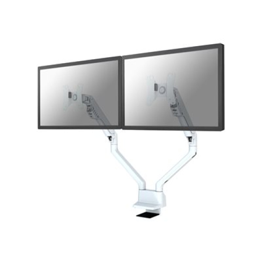 Neomounts FPMA-D750DWHITE2 - Montážní sada (úchyt na stůl) - plný pohyb - pro 2 LCD displeje - bílá - velikost obrazovky: 10"-32" - upevnění svorkou, průchodka