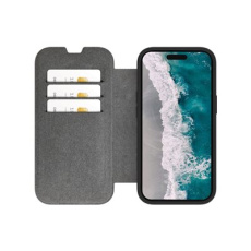 dbramante1928 Helsinki - Pouzdro s klopou pro mobilní telefon - kompatibilita s MagSafe - plast, veganská kuže - cerná, prusvitná - pro Apple iPhone 15 Plus