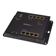 StarTech.com Industrial 8 Port Gigabit PoE+ Switch with 2 SFP MSA Slots, 30W, Layer/L2 Switch Hardened GbE Managed, Rugged High Power Gigabit Ethernet Network Switch IP-30/-40 C to 75 C - Managed Network Switch (IES101GP2SFW) - Prepínac - rízený - 8 x 10/100/1000 (PoE+) + 2 x SFP - pro pripevnení na zed, lze montovat na konzolu DIN - PoE+ (200 W) - pro P/N: GLCLHSMDSTTA, GLCSXMMDST, GLCSXMMDSTT, GLCTEST, MASFP1GBTXST, SFP1GELXST