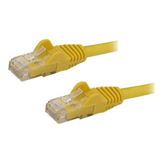 Startech 50cm CAT6 Ethernet Cable, 10 Gigabit Snagless RJ45 650MHz 100W PoE Patch Cord, CAT 6 10GbE UTP Network Cable w/Strain Relief, Yellow, Wiring is UL Certified/TIA - Category 6 - 24AWG (N6PATC50CMYL) - Sítový kabel - RJ-45 (M) do RJ-45 (M) - 50 cm - UTP - CAT 6 - provedení bez hrbolku, licna - žlutá