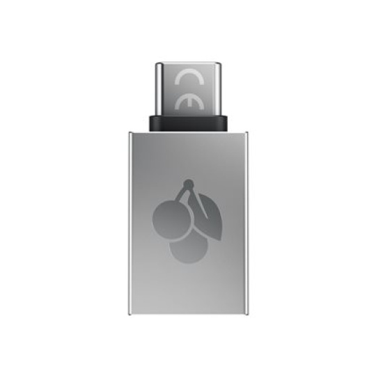 CHERRY - USB adaptér - USB typ A (F) do 24 pin USB-C (M) - USB 3.0 OTG - stříbrná
