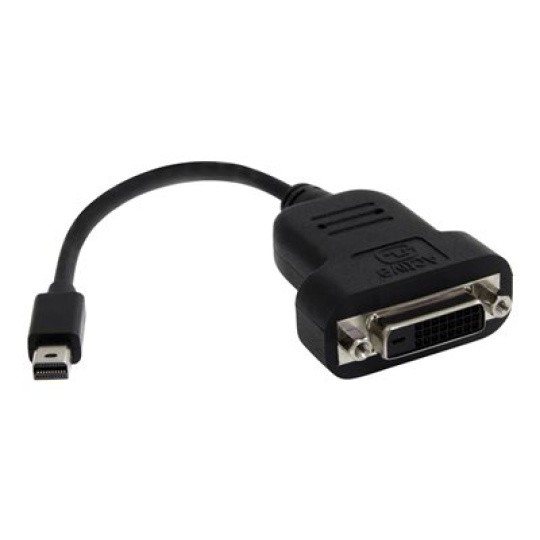 StarTech.com Mini DisplayPort to DVI Adapter - 1080p - Single Link - Active - Mini DP (Thunderbolt) to DVI Monitor Adapter (MDP2DVIS) - DVI adaptér - dva spoje - Mini DisplayPort (M) do DVI-D (F) - 20 cm - cerná