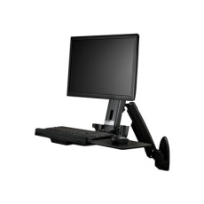 StarTech.com Wall Mount Workstation, Articulating Full Motion Standing Desk with Ergonomic Height Adjustable Monitor & Keyboard Tray Arm, Mouse & Scanner Holders, For Single VESA Display - Foldable Standing Desk (WALLSTS1) - Montážní sada (montážní deska pro umístení na zdi, sloupec, zásuvka pro klávesnici, alarm monitoru) - pro obrazovka - plast, hliník, ocel - cerná - velikost obrazovky: 24" StarTech.com Wall Mount Workstation, Articulating Full Motion Standing Desk with Ergonomic Height Adjustable Monitor & Keyboard Tray Arm, Mouse & Scanner Holders, For Single VESA Display - Foldable Standing Desk (WALLSTS1) - Montážní sada (montážní deska pro umístení na zdi, sloupec, zásuvka pro klávesnici, alarm monitoru) - pro obrazovka - plast, hliník, ocel - cerná - velikost obrazovky: 24"