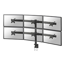 Neomounts FPMA-D700D6 - Montážní sada - plný pohyb - pro 6 LCD displejů - černá - velikost obrazovky: 19"-27" - upevnění svorkou, upevnitelné na stůl Neomounts FPMA-D700D6 - Montážní sada - plný pohyb - pro 6 LCD displejů - černá - velikost obrazovky: 19"-27" - upevnění svorkou, upevnitelné na stůl