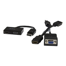 StarTech 2 in 1 Displayport Adapter - DisplayPort to HDMI or VGA - DisplayPort Adapter - 1920x1200 - Travel Adapter (DP2HDVGA) - Nástroj pro prevod videa - DisplayPort - HDMI, VGA - cerná StarTech 2 in 1 Displayport Adapter - DisplayPort to HDMI or VGA - DisplayPort Adapter - 1920x1200 - Travel Adapter (DP2HDVGA) - Nástroj pro prevod videa - DisplayPort - HDMI, VGA - cerná